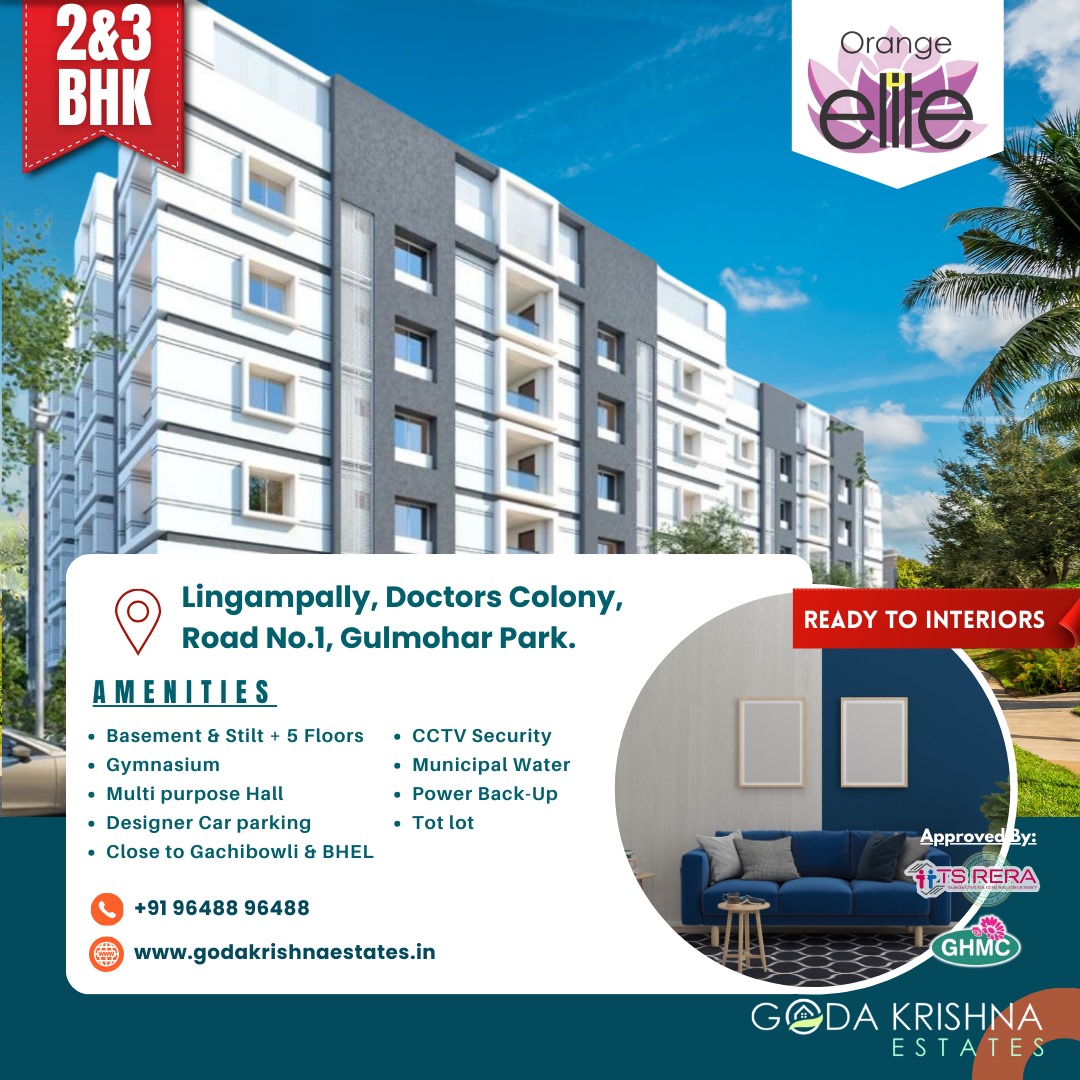 Luxury 2 & 3 BHK Apartments for Sale in Lingampally – Ready for Interiors!